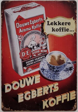 Douwe egberts koffie wandbord