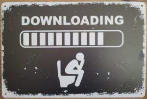 Downloading WC Toilet reclamebord