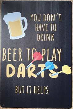 Drink play darts wandbord