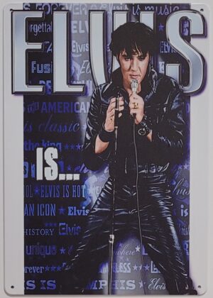 Elvis Presley Blauw Reclamebord