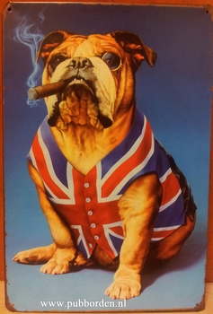 Engelse Bulldog sigaar metaal