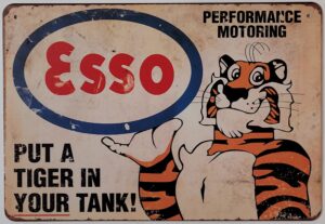 Esso tijger tank metalenbord