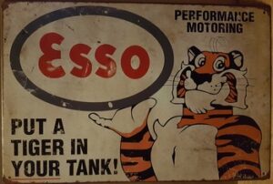 Esso tijger tank metalenbord