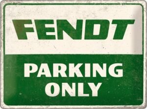 Fendt Parking only wandbord