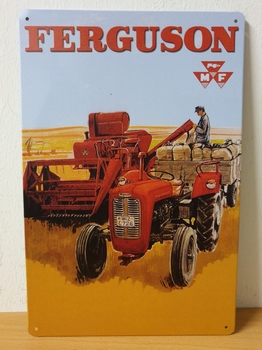 Ferguson rode tractor wandbord