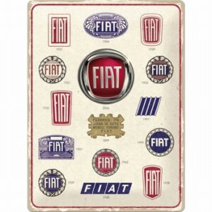 Fiat logo evolution reclamebord