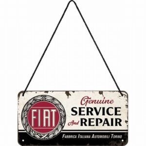 Fiat service repair metalsign