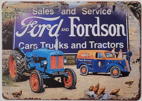 Ford Fordson trucks reclamebord
