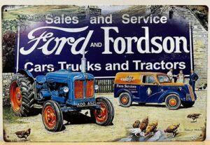 Ford Fordson trucks reclamebord
