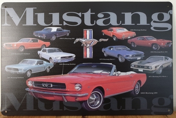 Ford Mustang Collage reclamebord