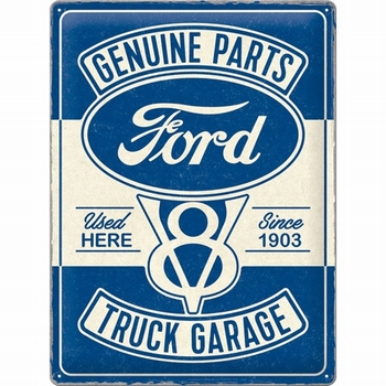 Ford V8truck garage reclamebord