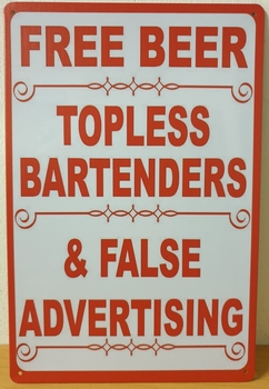 Free Beer topless bartenders