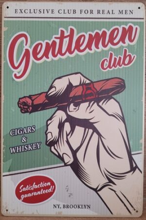 Gentleman club Sigaar reclamebord