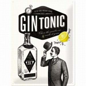Gin tonic metalen wandbord