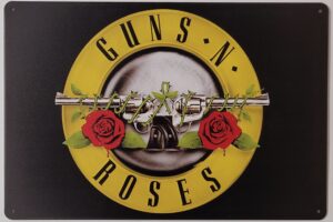 Guns and Roses wandbord