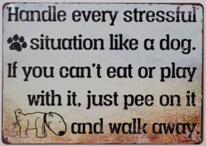 Handle stress like dog