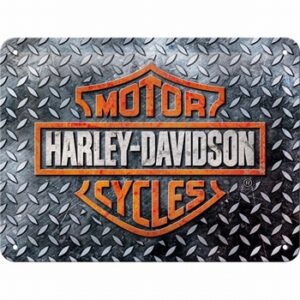 Harley Davidson diamondplate wandbord