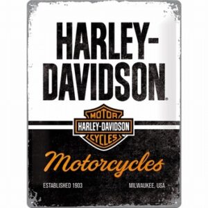 Harley Davidson motorcycles reclamebord