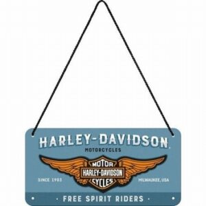 Harley davidson blauw  hangingsign