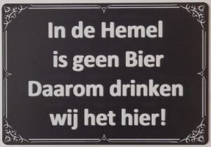 Hemel geen bier reclamebord