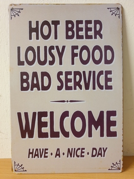 Hot beer food wandbord