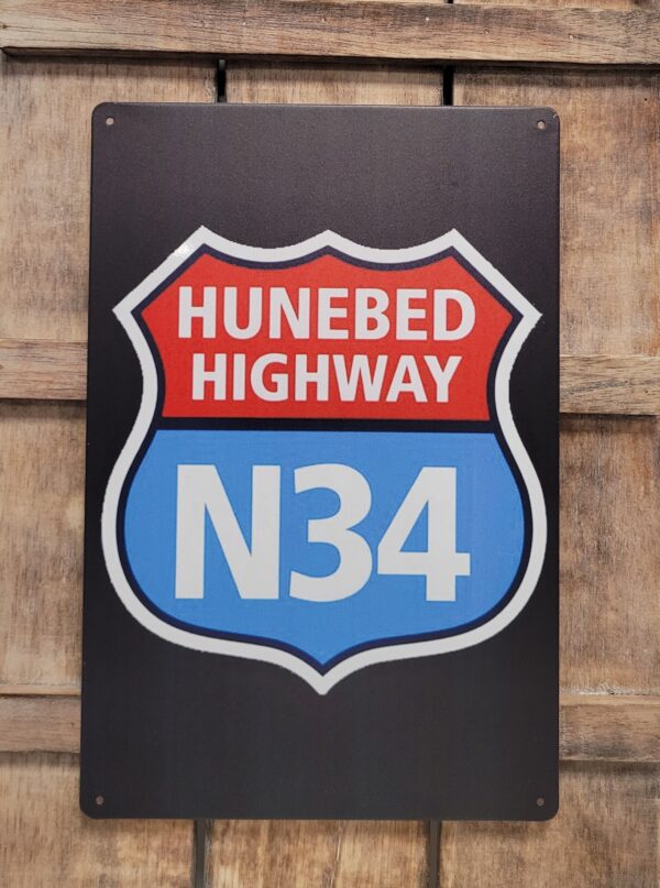 Hunebed highway metalen wandbord - Afbeelding 4