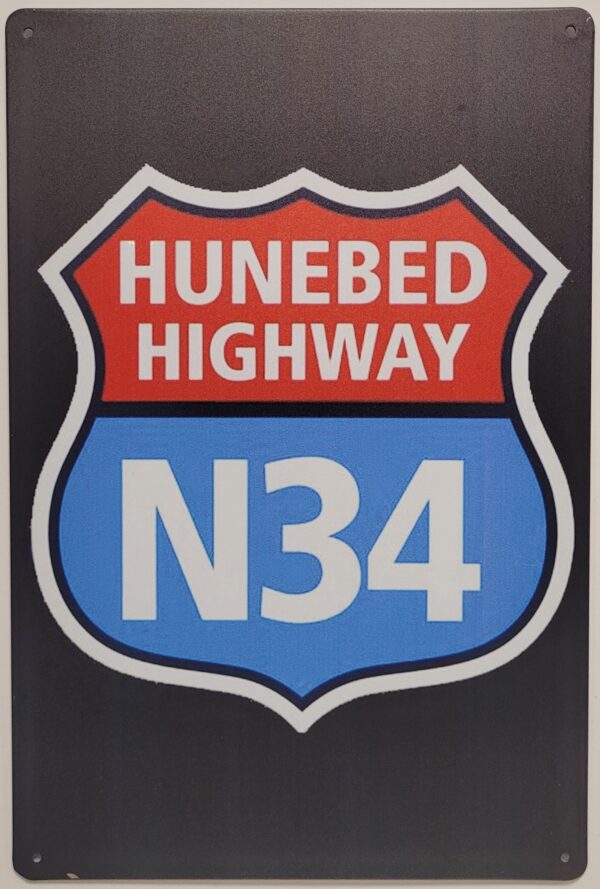 Hunebed highway metalen wandbord