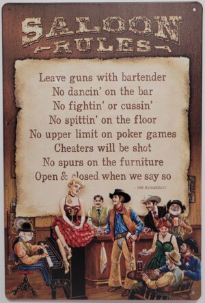 saloon rules