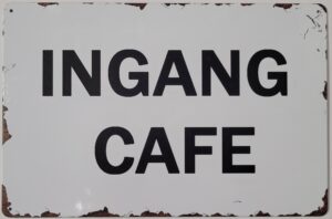 INGANG CAFE 30x20cm