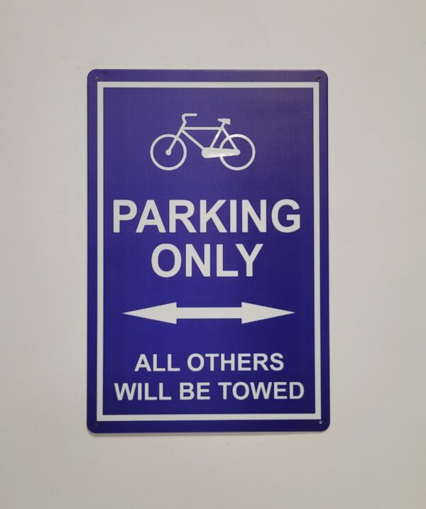 Fiets parking only bord - Afbeelding 2