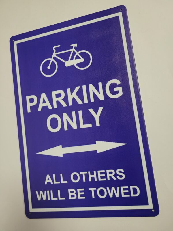 Fiets parking only bord - Afbeelding 3