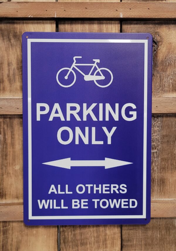 Fiets parking only bord - Afbeelding 4