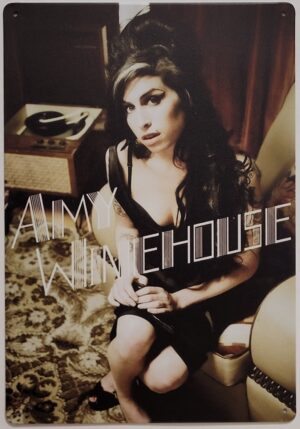 Amy Winehouse metalen reclamebord