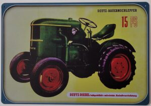 Deutz Tractor 15 reclamebord metaal