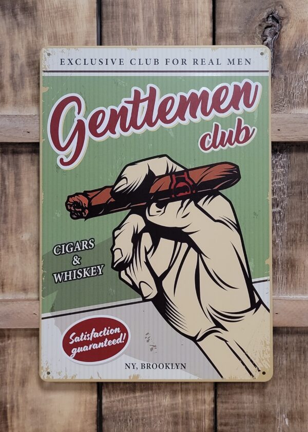 Gentleman club Sigaar reclamebord - Afbeelding 4