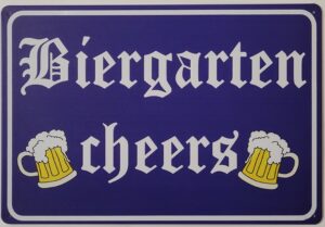 Biergarten Cheers metalen reclamebord