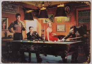 beroemdheden pool tafel elvis marilyn james humphrey