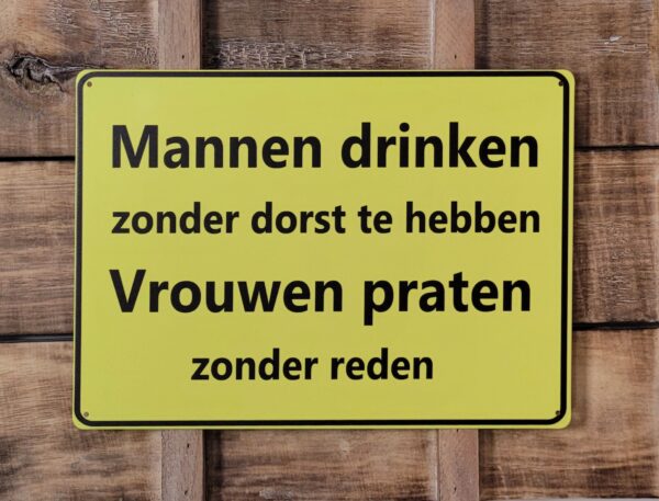 Mannen drinken vrouwen praten - Afbeelding 3