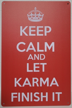 Keep calm Karma wandbord