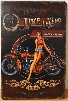Live Legend motor reclamebord