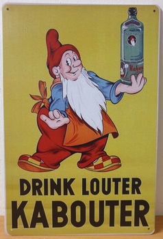 Louter Kabour jenever reclamebord