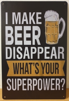 Make beer disappear wandbord