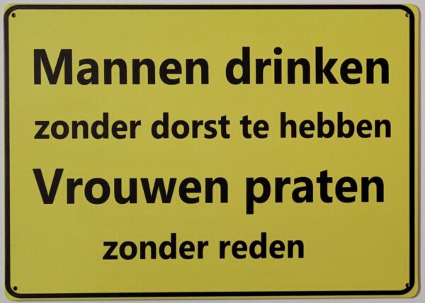 Mannen drinken vrouwen praten