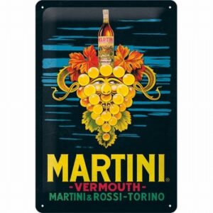 Martini vermouth grapes reclamebord