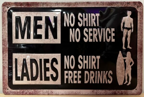 Men Ladies No Shirt