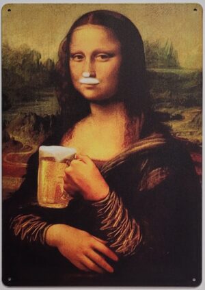 Mona Lisa BIER reclamebord