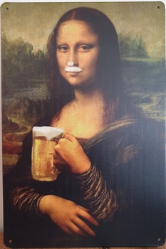 Mona Lisa BIER reclamebord