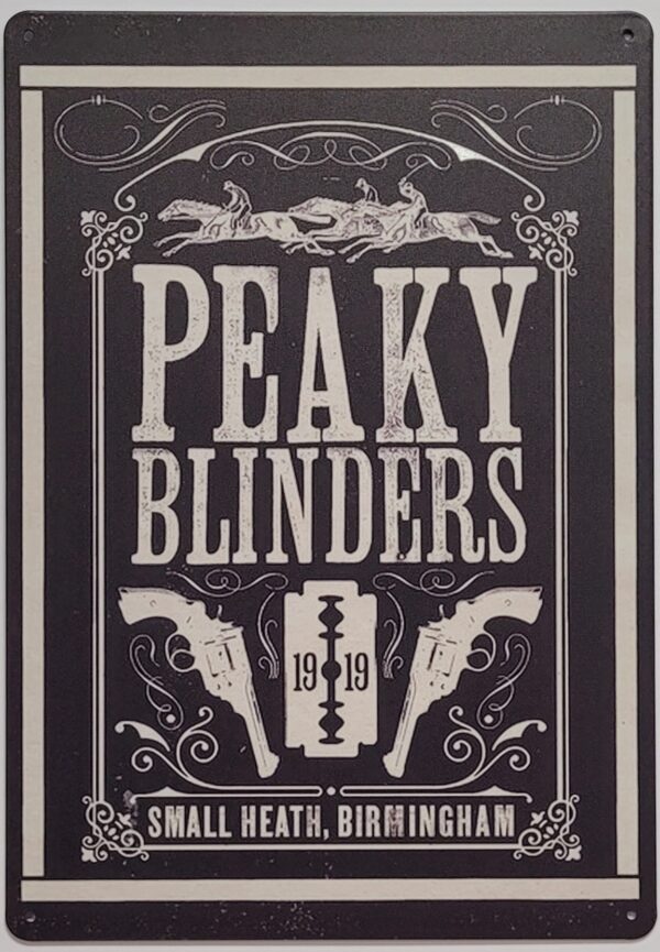 Peaky Blinders zwart reclamebord