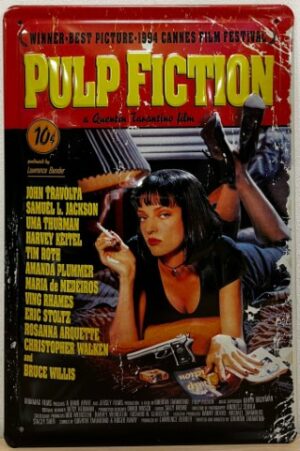 Pulp Fiction metalen wandbord