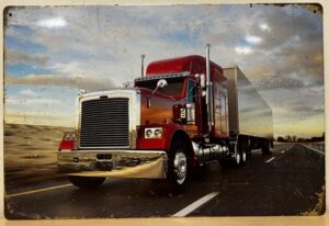 Rode Truck vrachtwagen reclamebord